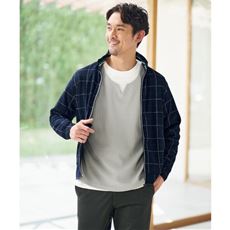 ワッフルジップスタンドブルゾン