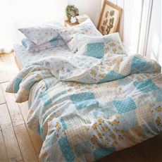 掛け布団カバー(綿100%ダブルガーゼ・パッチワーク柄)