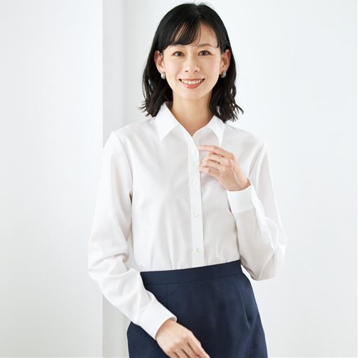 綿100%形態安定シャツ