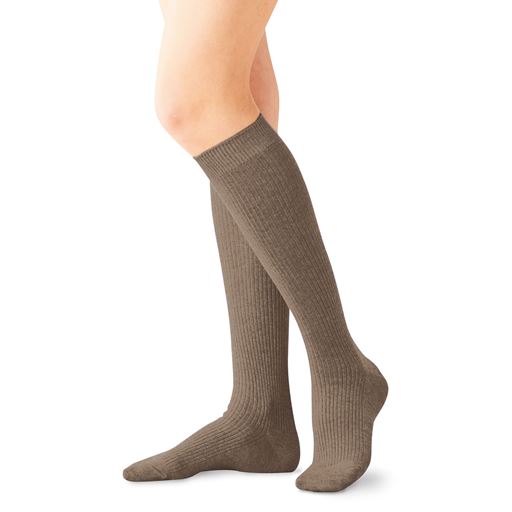 ファミリーリブハイソックス3足組(カラー豊富・21cm~27cm)(ハイソックス)