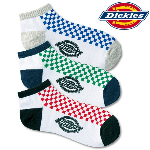 【メンズ】 ショートソックス・Dickies3足組 - セシール