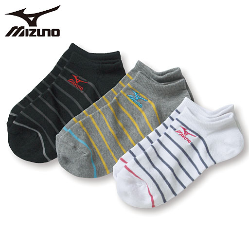 【レディース】 ブランドソックス・3足組(MIZUNO) - セシール