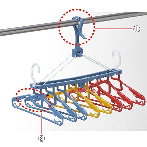 ハグハグ 8連ハンガー - セシール